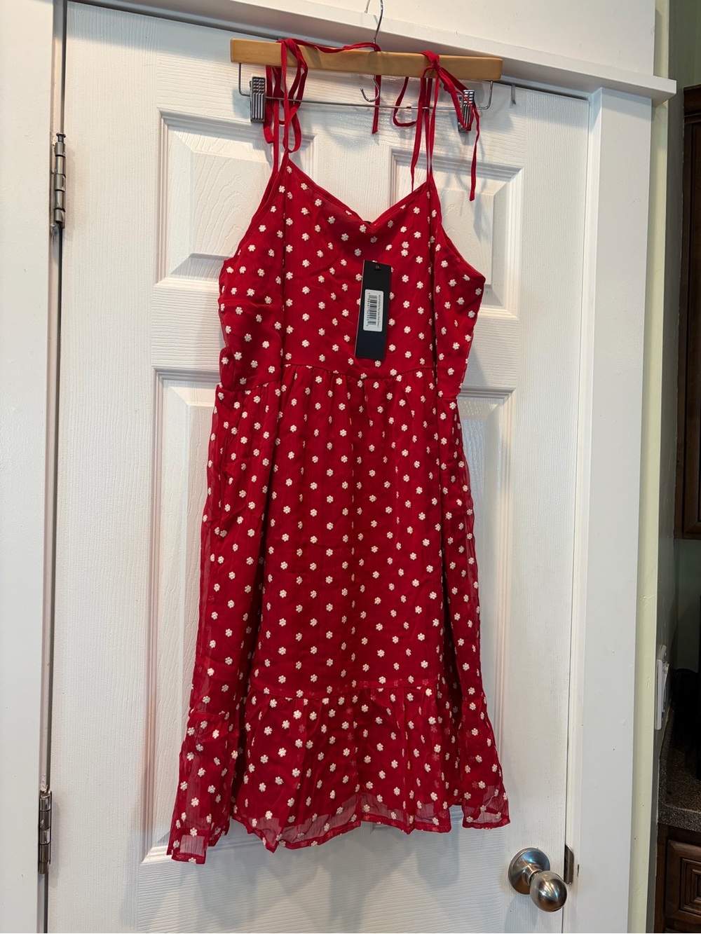 Mikarose Leon in Red Daisy Tie-Shoulder Sundress